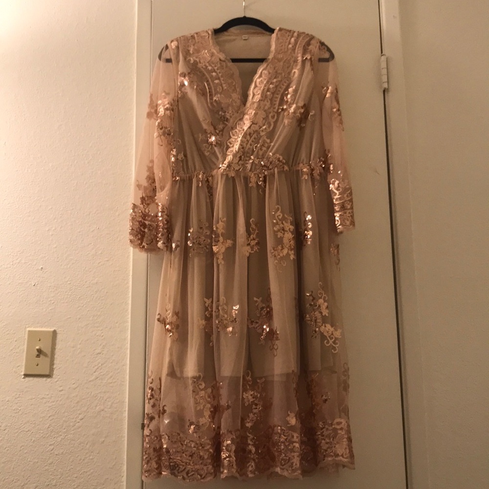 Sequin Rosegold Dress